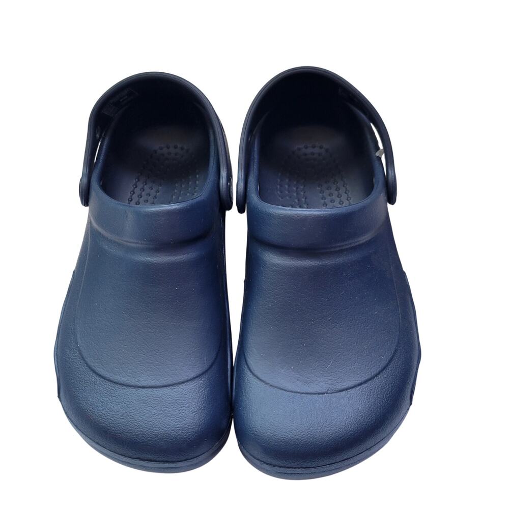 Crocs At Work Classic Navy Blue Clog Shoes Size W=6/M=4  62926-2949